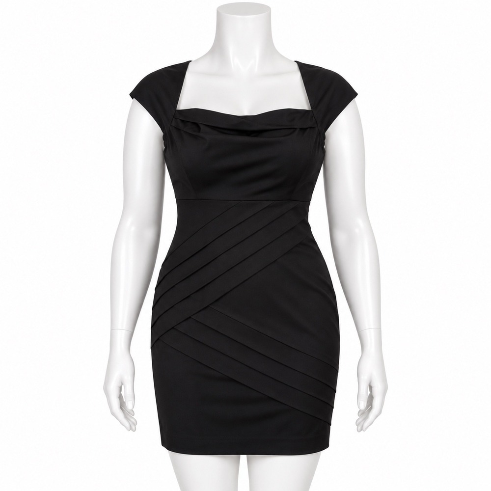 Black Halo Black Sheath Dress Women's 8 Cutout Cocktail Party